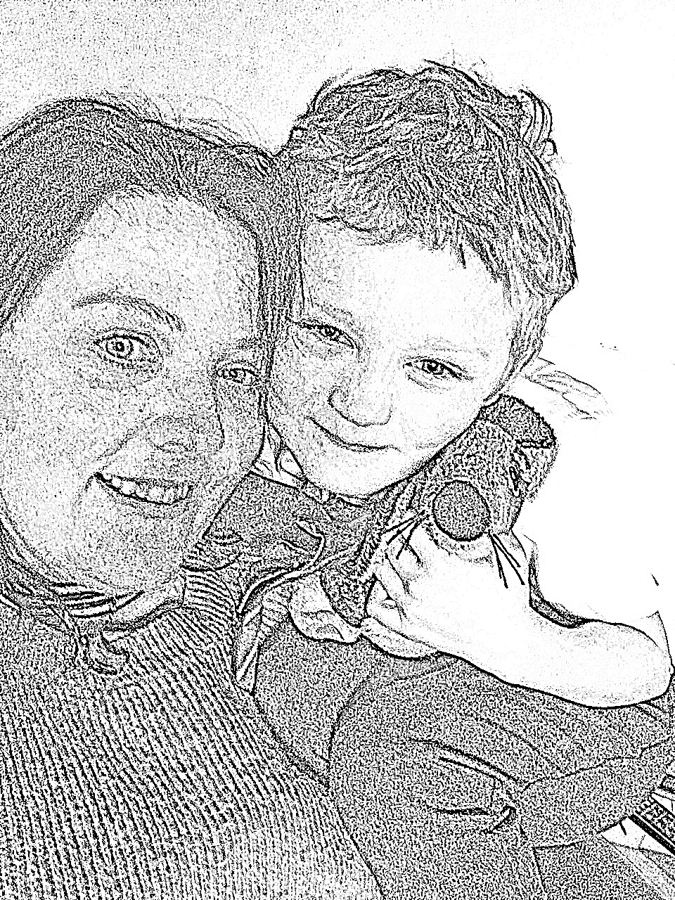 joe and mummy colouring page
